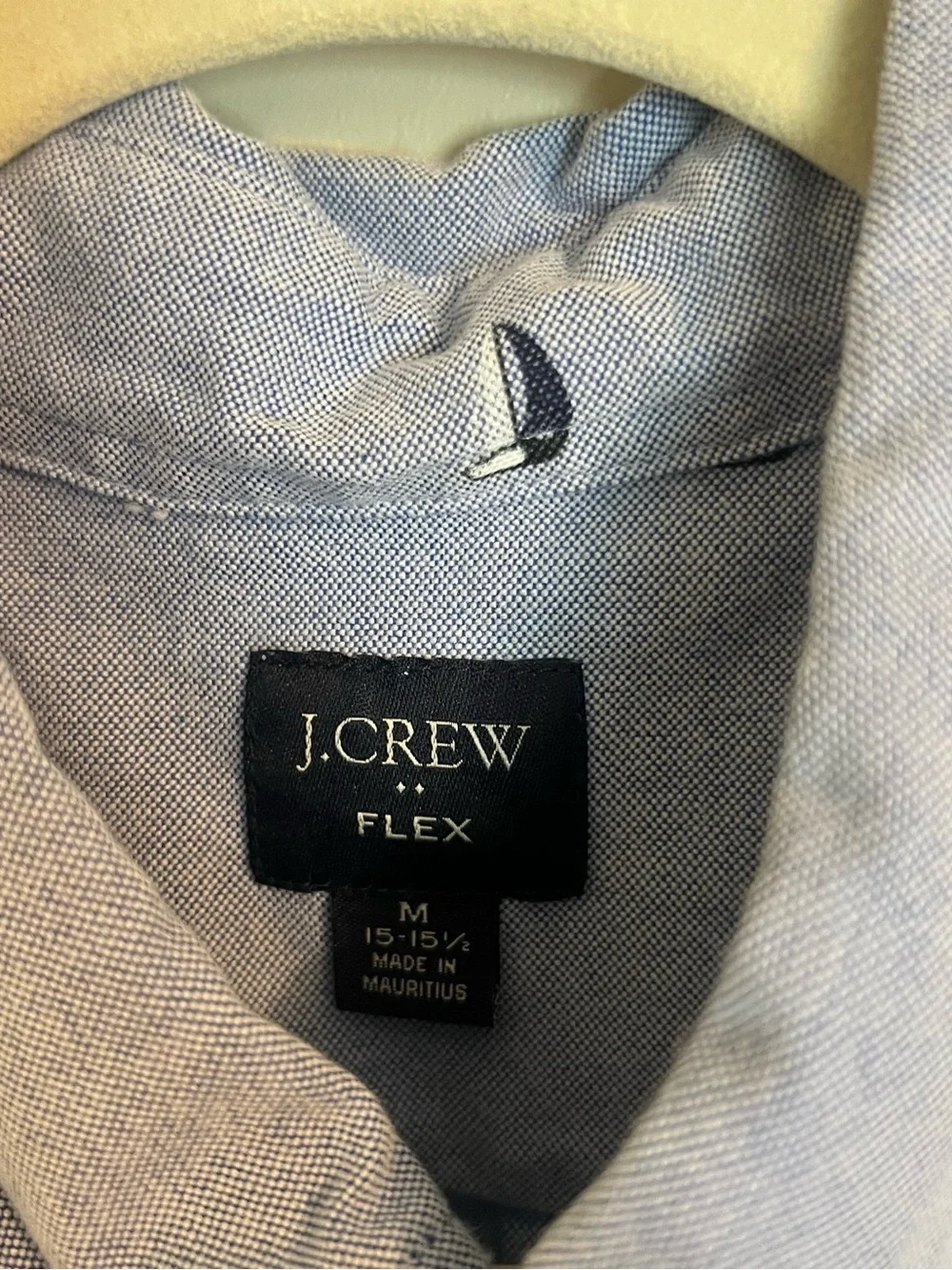 J. Crew Light Blue Button-Down Shirt with Sailboat Details